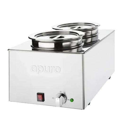 Apuro Bain Marie With Round Pots 2x 5.2Ltr FT695-A