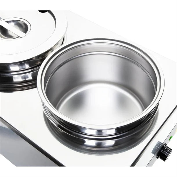 Apuro Bain Marie With Round Pots 2x 5.2Ltr FT695-A