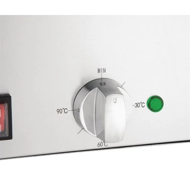 Apuro Bain Marie with Pans 2x1/3 & 2x1/6 Pans 150mm Deep Inc Lids FT691-A
