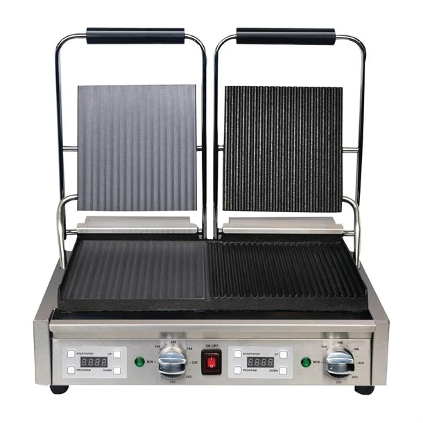 Apuro Double Contact Grill Flat / Ribbed Plates FC386-A