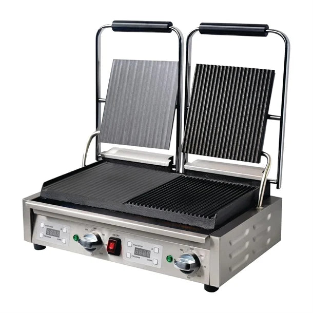 Apuro Double Contact Grill Flat / Ribbed Plates FC386-A