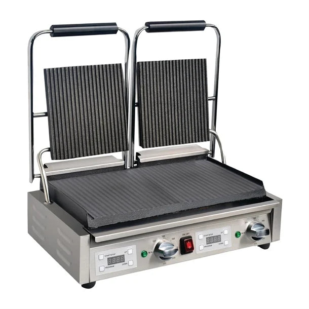 Apuro Double Contact Grill Ribbed Top Plates FC385-A