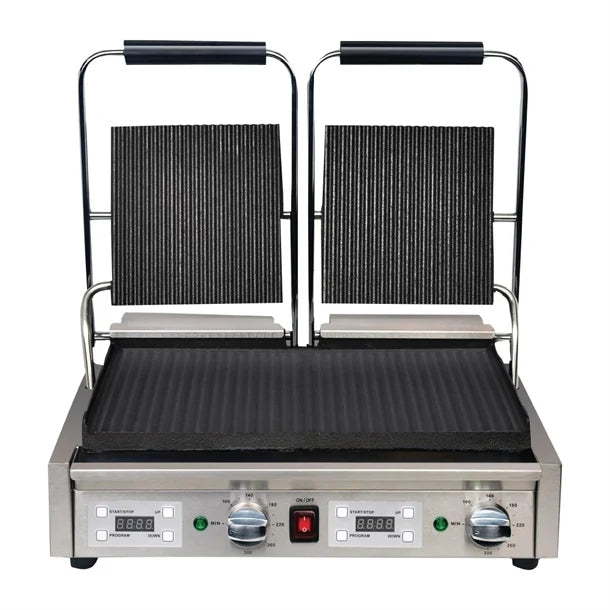Apuro Double Contact Grill Ribbed Top Plates FC385-A