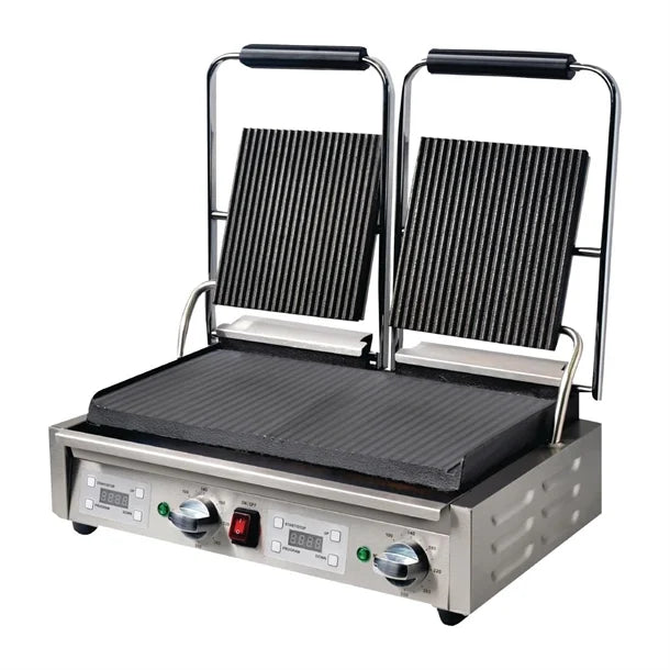Apuro Double Contact Grill Ribbed Top Plates FC385-A