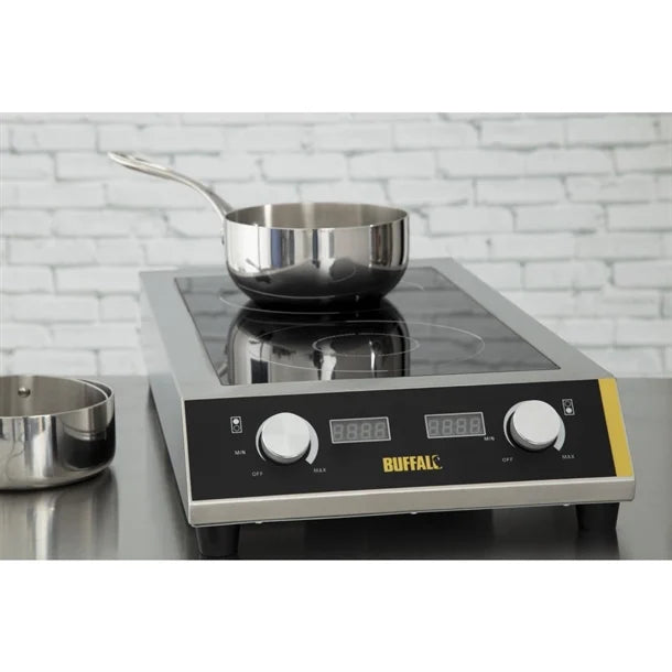 Apuro Heavy Duty Double Induction Cooktop 7kW GF239-A