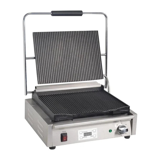 Apuro Large Contact Grill Ribbed Plates FC380-A