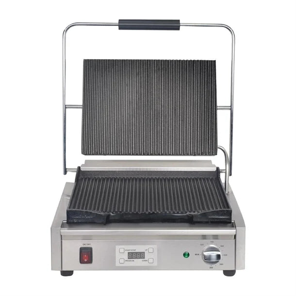 Apuro Large Contact Grill Ribbed Plates FC380-A