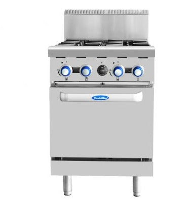 Cookrite 4 Burner Gas Range With Static Oven 600mm Wide AT80G4B-O