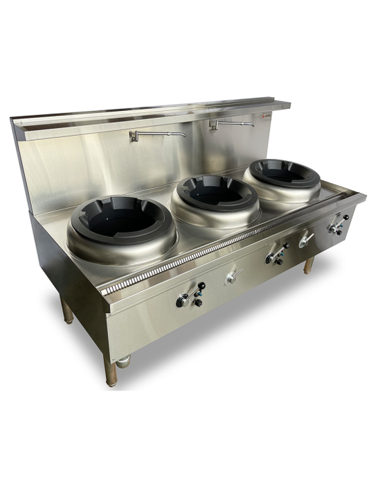 Jasper Triple Wok Range (Chimney Burner) JA-3CB