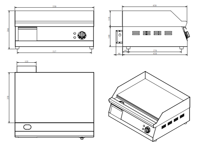 Benchstar Max~Electric Griddle GH-550E