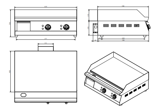 Benchstar Max~Electric Griddle GH-610E