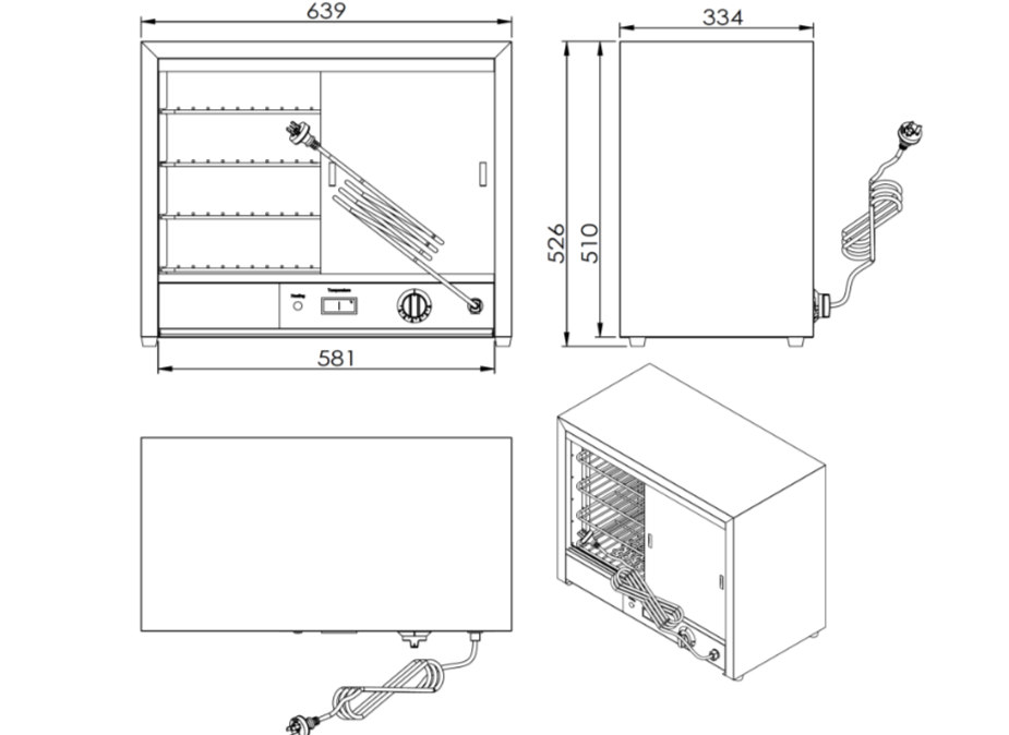 Benchstar Pie Warmer & Hot Food Display DH-580E