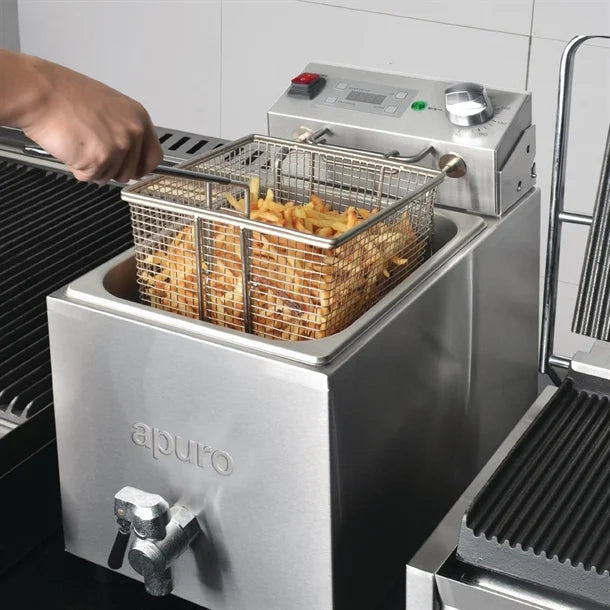 Apuro Single Tank Single Basket 8Ltr Countertop Fryer FC374-A